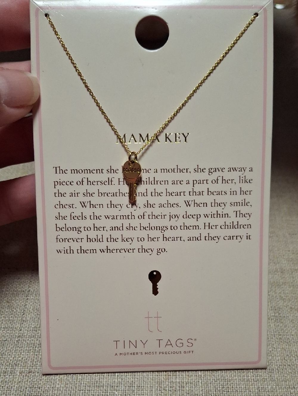 New Mama Key Gold Necklace